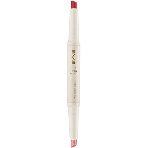 Duo Batom e Gloss Aviva Coral e Brilho Intenso