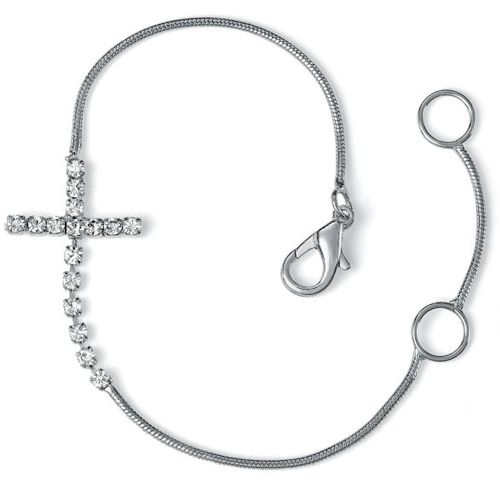 Pulseira Crucifixo Luxo Prata