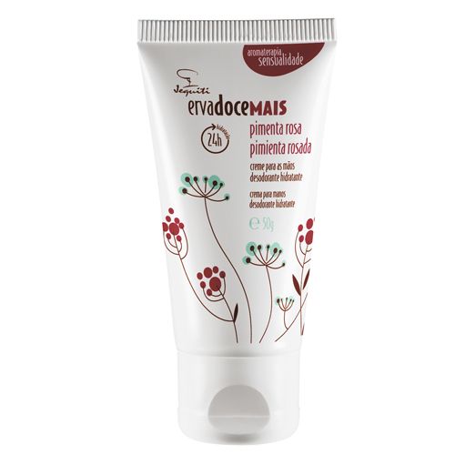 Creme para as Mãos Erva Doce Mais Pimenta Rosa 50g