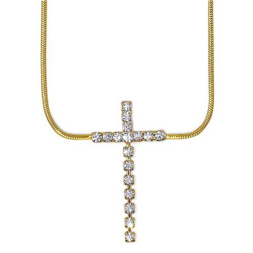 Colar Crucifixo Luxo Dourado