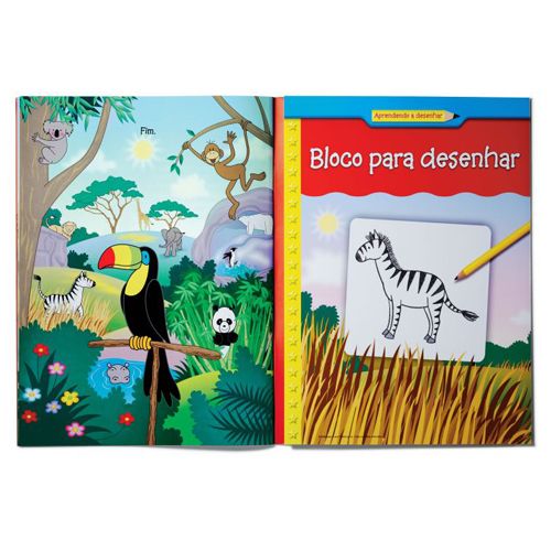 Livro Aprendendo a Desenhar - Zoológico